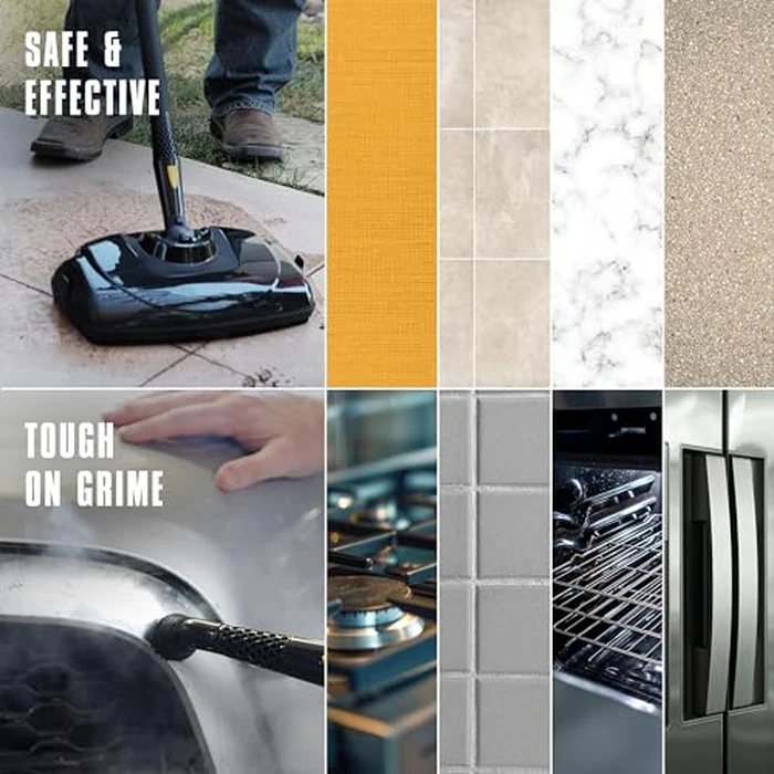 McCulloch MC1385 Deluxe Canister Steam Cleaner, 2-Hour Runtime, Chemical-Free, 23 Accessories: Mop Head, Brushes & More - Built for Home, Tile, Carpet, Furniture, & Personal Car Detailing by McCULLOCH - Image 6