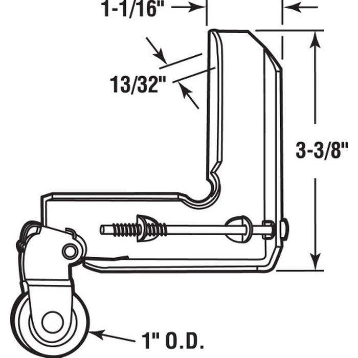 Prime-Line Products B 727 Screen Door Corner and Roller, 1-Inch Steel Ball Bearing Wheel by Prime-Line - Image 3