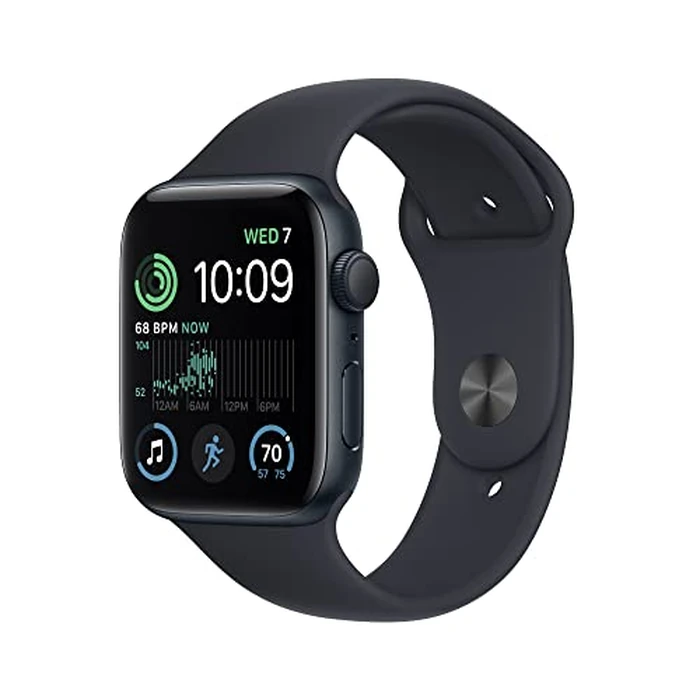 Apple Watch SE (2nd Gen) [GPS 44mm] Smart Watch w/Midnight Aluminum Case & Midnight Sport Band - M/L. Fitness & Sleep Tracker, Crash Detection, Heart Rate Monitor, Retina Display, Water Resistant by Apple - Used - Like New condition - US$181.30