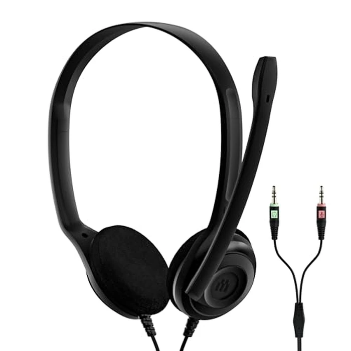 Sennheiser PC 3 Chat - Durable On-Ear Wired Headset - Noise Cancelling Microphone for Casual Gaming and Easy Connectivity - Lightweight Stereo Quality Sound - Great for Internet Telephony & E-Learners by EPOS - Image 1