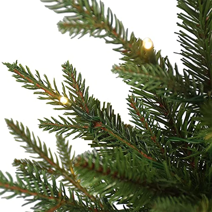 2 ft B/O PE/PVC Potted Tree, 188 Tips, 20 Warm White LED Lights (2 x AA Batteries not Included) by Puleo International - Image 2