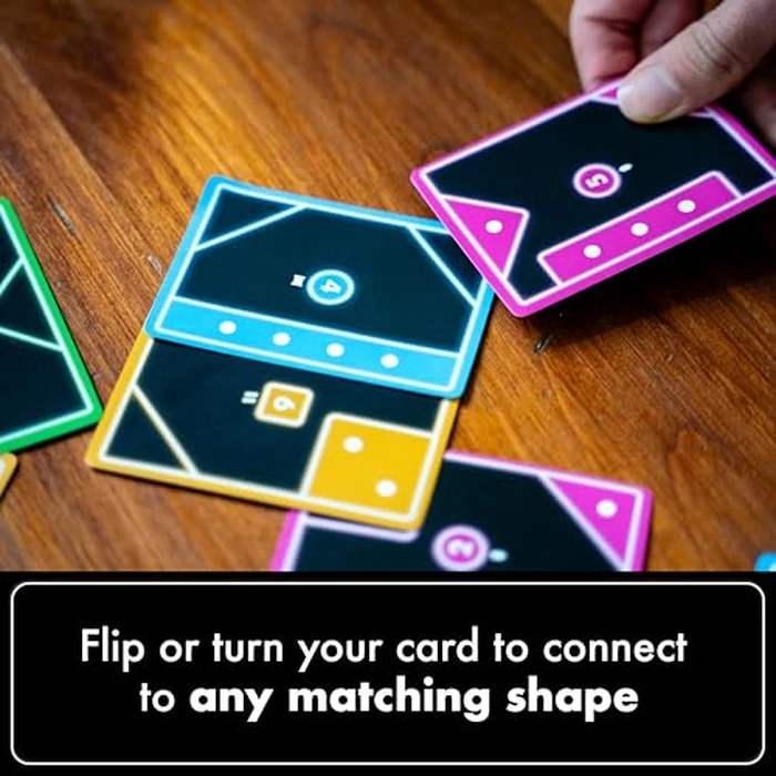 TACTA Card Game, Where Every Card Counts, Fast-Paced Strategic Shape Matching Party Game, Analyze and Optimize to Connect, Cover & Conquer to Win, Unique Party Game Play for 2 or More Players, Ages 7 by USAOPOLY - Image 2