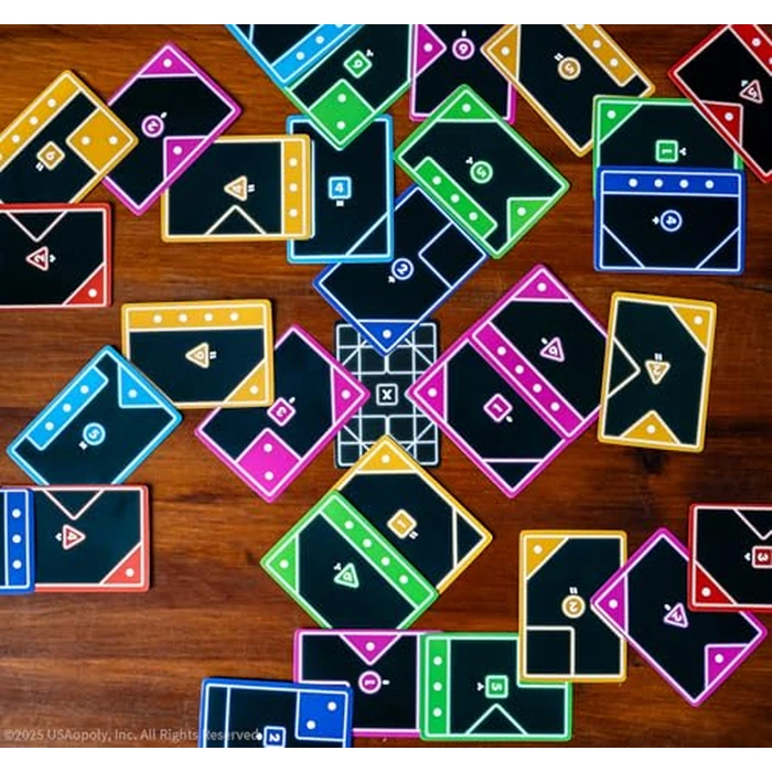 TACTA Card Game, Where Every Card Counts, Fast-Paced Strategic Shape Matching Party Game, Analyze and Optimize to Connect, Cover & Conquer to Win, Unique Party Game Play for 2 or More Players, Ages 7 by USAOPOLY - Image 5