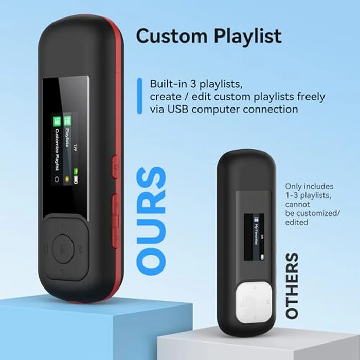 AGPTEK 64GB USB C MP3 Player, A55PL 2 in 1 Type-C & USB Stick Music Player Supports Replaceable AAA Battery, FM Radio, Recording by AGPTEK - Image 6