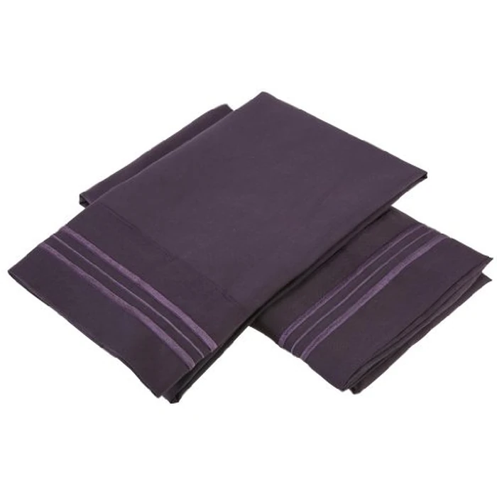Clara Clark 1800 Series Bed Sheet Sets - Stay fit on Mattress with Elastic Straps at Corners - King, Purple Eggplant by Clara Clark - Image 7