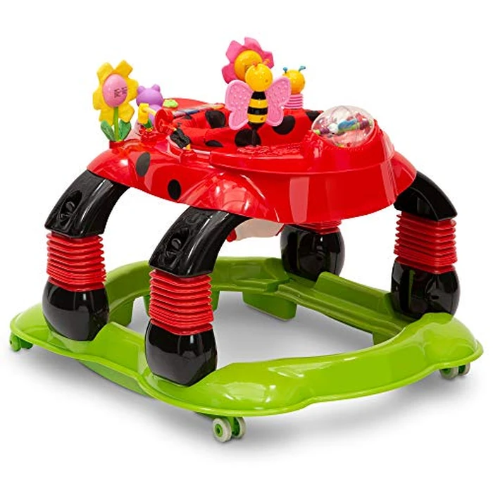Delta Children Lil Play Station 4-in-1 Activity Walker - Rocker, Activity Center, Bouncer, Walker - Adjustable Seat Height - Fun Toys for Baby, Sadie the Ladybug by Delta Children - Image 6