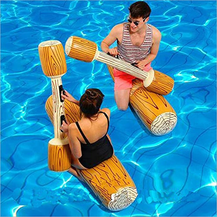 4 Pcs Set Inflatable Floating Row Toys for Adult, Pool Party Water Sports Games Log Rafts to Float Toys by MENGDUO - Used - Good condition - CA$17.11