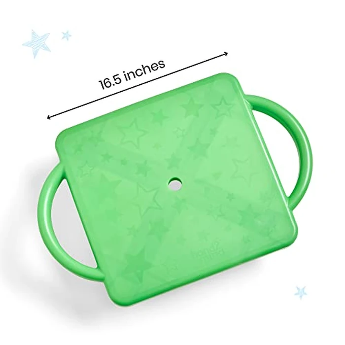 hand2mind Green Indoor Scooter Board with Handles, Sit Down Floor Scooter, Gym Activities for Kids, Indoor Sport Recess Games, Physical Education Equipment, Gross Motor Toys by hand2mind - Image 2