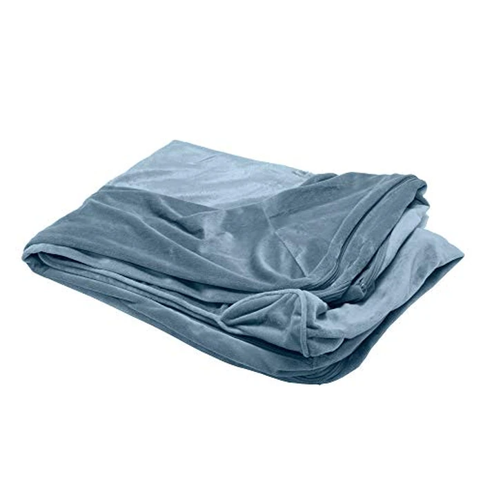Furhaven Replacement Dog Bed Cover Faux Fur & Velvet Sofa-Style, Machine Washable - Harbor Blue, Medium by Furhaven - Used - Very Good condition - CA$20.86
