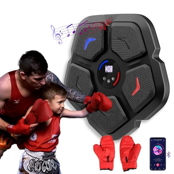 Smart Music Boxing Machine, FINCOME Boxing Equipment with, 9 Levels Speed & Volume 3 Modes, Wall Boxing Music Machine for Adults Kids Training Indoor Home Workout Machine by FINCOME - Image 1