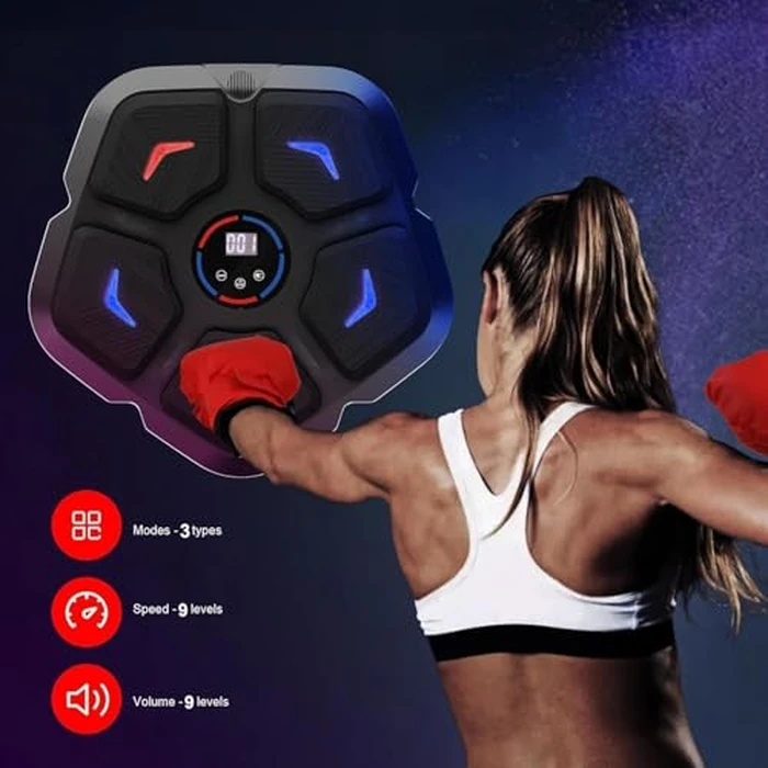 Smart Music Boxing Machine, FINCOME Boxing Equipment with, 9 Levels Speed & Volume 3 Modes, Wall Boxing Music Machine for Adults Kids Training Indoor Home Workout Machine by FINCOME - Image 3