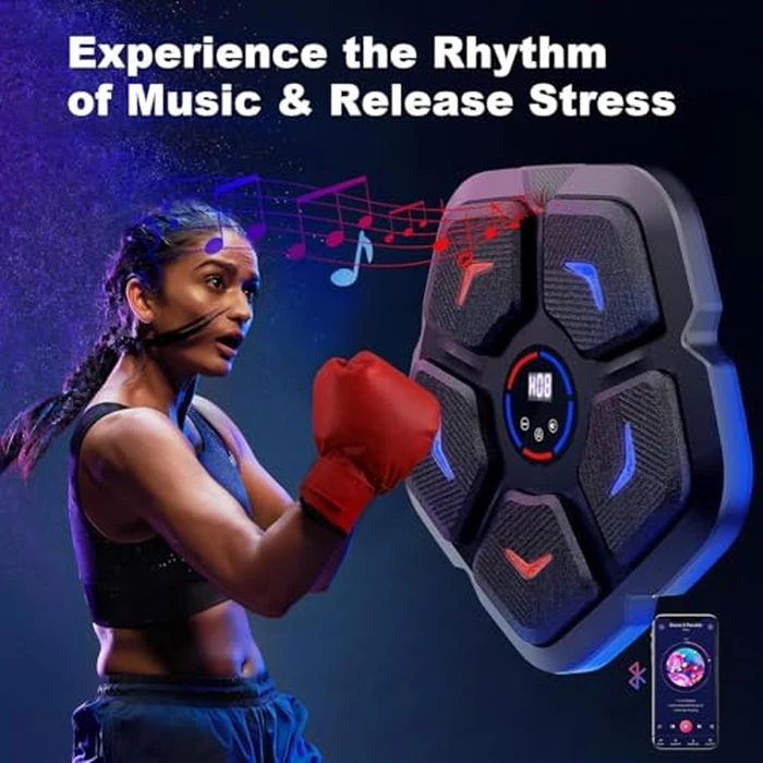 Smart Music Boxing Machine, FINCOME Boxing Equipment with, 9 Levels Speed & Volume 3 Modes, Wall Boxing Music Machine for Adults Kids Training Indoor Home Workout Machine by FINCOME - Image 7