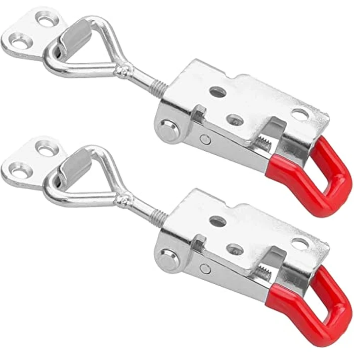E-TING 2 Pack 4003 Adjustable Toggle Latch Clamp Smoker Latch Clamps 1322Lbs 600Kg Holding Capacity Heavy Duty Large Toggle Latches, Pull Toggle Clamp Latch for Smoker, Toolbox Case etc. by E-TING - Image 5