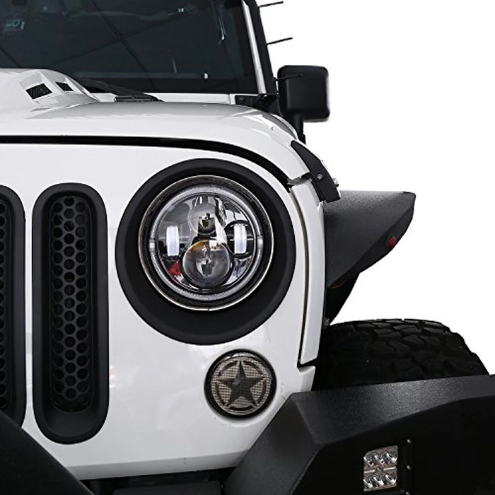 u-Box Wrangler Headlight Bezel Cover Insert Matte Black Headlamp Trim Compatible with Wrangler JK & Unlimited 2007-2015 - Pair by u-Box - Image 8