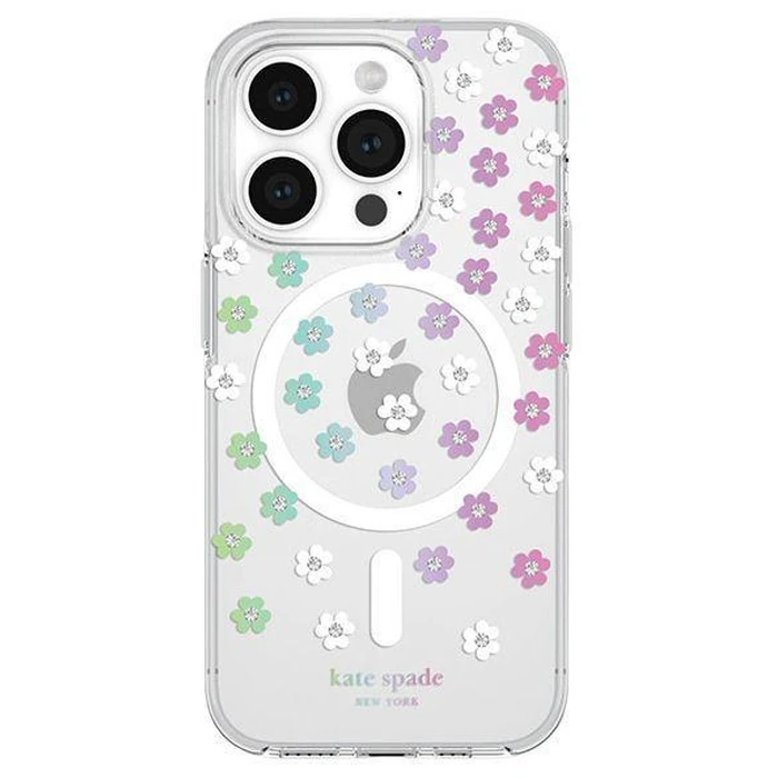 Kate Spade New York Protective Phone Case with MagSafe for iPhone 15 Pro - Scattered Flowers by Kate Spade - Image 2