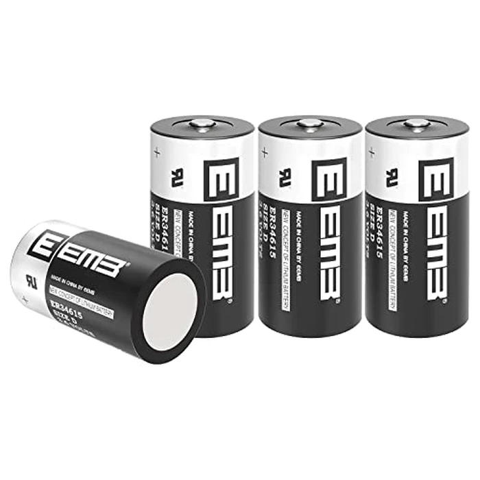 4Pack EEMB 3.6V D Cell Batteries ER34615 D Size Lithium Batteries 19000mAh Li-SOCL₂ Non-Rechargeable Battery LS-33600 XL-205F for CNC & Printing Machine Tool,Meter,Clock & 2 Year Manufacturer Warranty by EEMB - Used - Like New condition - US$32.68