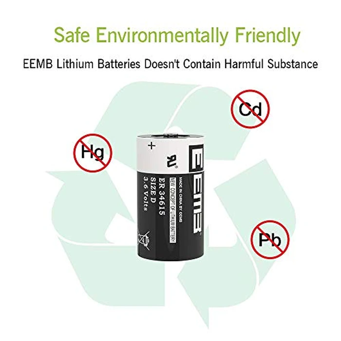 4Pack EEMB 3.6V D Cell Batteries ER34615 D Size Lithium Batteries 19000mAh Li-SOCL₂ Non-Rechargeable Battery LS-33600 XL-205F for CNC & Printing Machine Tool,Meter,Clock & 2 Year Manufacturer Warranty by EEMB - Image 9