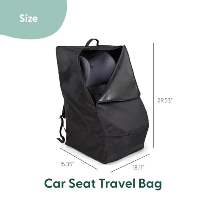 The Peanutshell Carseat Travel Bag for Airplane, Durable Padded Bag Gate Check Easy Carry Airport Car Seat Cover, Fits Most Graco, Evenflo, Toddler, Kids, Infant Baby Travel Essentials for Flying by The Peanutshell - Image 2