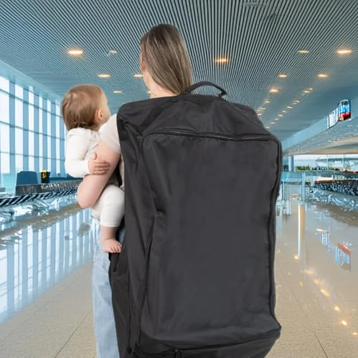 The Peanutshell Carseat Travel Bag for Airplane, Durable Padded Bag Gate Check Easy Carry Airport Car Seat Cover, Fits Most Graco, Evenflo, Toddler, Kids, Infant Baby Travel Essentials for Flying by The Peanutshell - Image 6