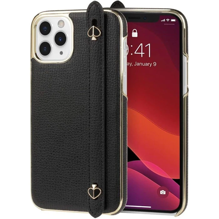 Kate Spade New York Hand Strap Phone Case for iPhone 11 Pro - Black & Gold - Brand New by Kate Spade - Image 1