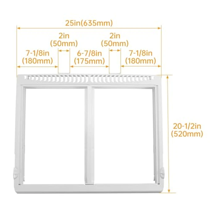 HECASA 240364790 AP4393266 240364718 Crisper Pan Shelf Frame Cover W/O Glass Compatible with Electrolux Frigidaire Refrigerator Drawer Cover White 240364729 240364716 240364796 1512533 Replacement by HECASA - Image 3