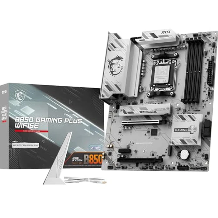 MSI B850 Gaming Plus WIFI6E Motherboard, ATX - Supports AMD Ryzen 9000/8000 / 7000 Processors, AM5 - DDR5 Memory Boost 8200+ MT/s (OC), PCIe 4.0 x16, M.2 Gen5, Wi-Fi 6E, 2.5G LAN by msi - Used - Acceptable condition - US$118.52