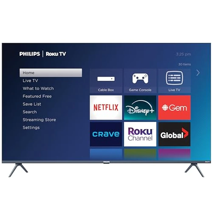 Philips Roku TV 55" Frameless 4K Ultra HD (2160p) | Enterainment Plus Series Smart TV (55PUL5924/F6), Dolby Atmos, Voice Assistant by Philips - Used - Very Good condition - CA$462.03