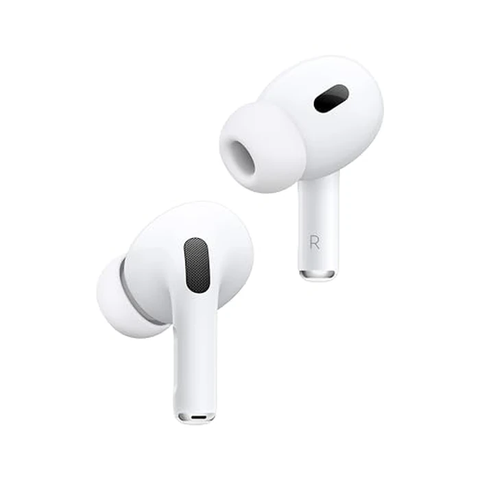 Apple AirPods Pro (2nd Generation) Wireless Ear Buds with USB-C Charging, Up to 2X More Active Noise Cancelling Bluetooth Headphones, Transparency Mode, Adaptive, Personalized Spatial Audio, White by Apple - Used - Acceptable condition - US$209.22
