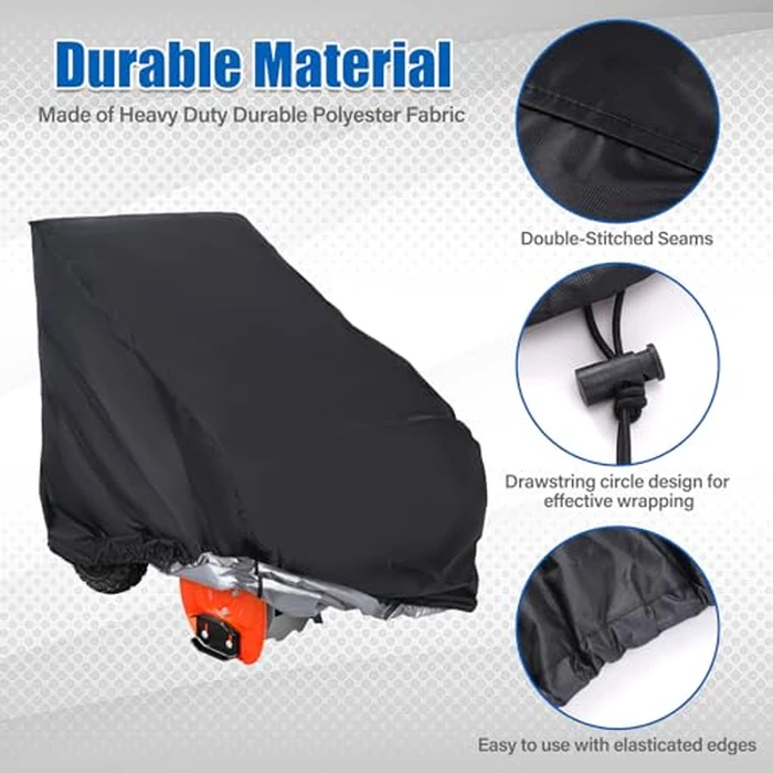 HOMEE Snow Blower Cover Waterproof Heavy Duty, 57.8"L x 33"W x 51.9"H Universal Fit Snowblower Covers,Snow Thrower Cover, UV Protection, Windproof, Sandproof, Outdoor Protection by HOMEE - Image 3