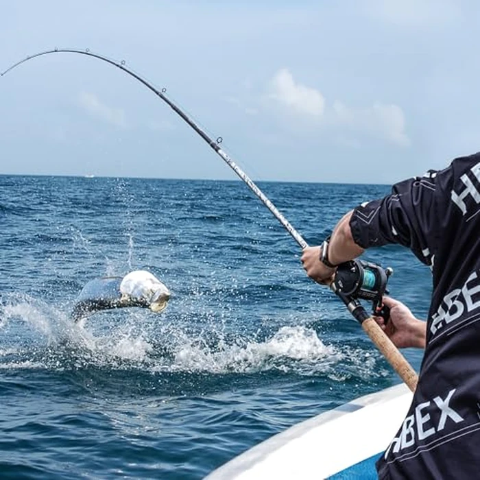 Sougayilang Fiberglass Fishing Pole Conventional Reel Combo with Durable P-Cork Rod Handle, Medium Heavy for Catfish Salmon and Steelhead- 9'0"with 4000 Reel by Sougayilang - Image 8