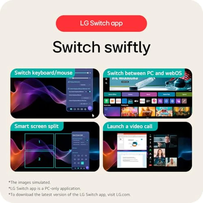 LG 36.5” 4K UHD IPS Smart Monitor 37U730SA-W, webOS, USB-C 65W, AirPlay 2, Bluetooth, ThinQ App, Netflix, Prime, Disney+, YouTube, Apple TV, Remote PC Access, Adjustable Stand by LG - Image 2