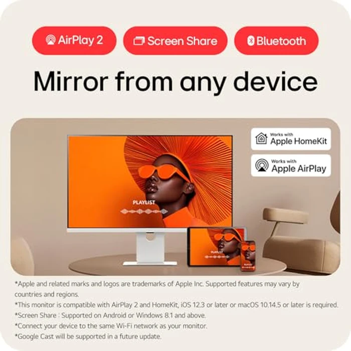 LG 36.5” 4K UHD IPS Smart Monitor 37U730SA-W, webOS, USB-C 65W, AirPlay 2, Bluetooth, ThinQ App, Netflix, Prime, Disney+, YouTube, Apple TV, Remote PC Access, Adjustable Stand by LG - Image 4