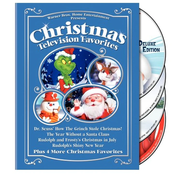 Christmas Television Favorites (Dr. Seuss' How the Grinch Stole Christmas! / The Year Without a Santa Claus / Rudolph and Frosty's Christmas in July / Rudolph's Shiny New Year / and More) by Warner Home Video - Used - Good condition - US$1.06