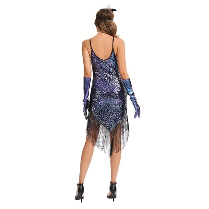 Pixiemain Women's 1920s Flapper Sequin Fancy Costume Dress For Great Gatsby Theme Party Dress-S by Pixiemain - Image 6