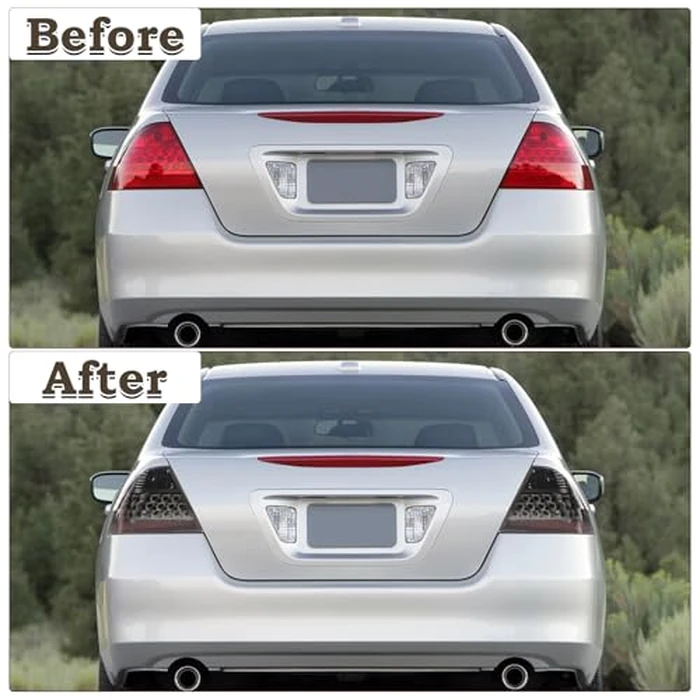 KAMDKI A Pair Smoke Black Tail Light Fit for 2006 2007 Honda Accord LX EX EXL Sedan 4-Door Rear Lamp Assembly Left Driver and Right Passenger Side W/Bulb W/O Unit Module 33551SDAA32 HO2819130 by KAMDKI - Image 5