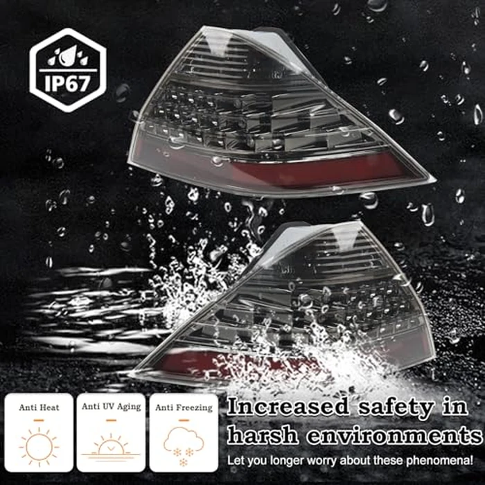 KAMDKI A Pair Smoke Black Tail Light Fit for 2006 2007 Honda Accord LX EX EXL Sedan 4-Door Rear Lamp Assembly Left Driver and Right Passenger Side W/Bulb W/O Unit Module 33551SDAA32 HO2819130 by KAMDKI - Image 6