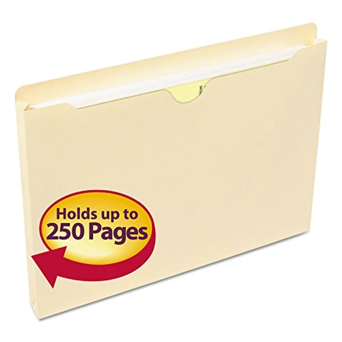 Smead Jacket, Letter, Straight, 1-Inch Expansion, Manila, 50 Per Box (75439) by Smead - Image 1