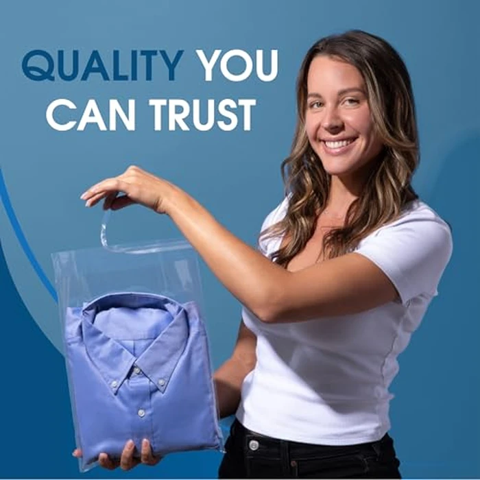 11" X 14" Self-Sealing Cellophane Bags (100 Count) Clear Poly Packaging for Clothing, Prints, Photos, Documents - Reinforced Resealable Cello Bags for Small Business Shipping - Spartan Industrial by Spartan Industrial - Image 3