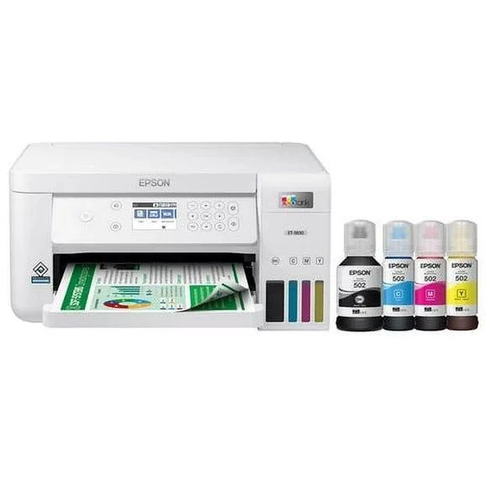 Epson EcoTank ET-3830 Wireless Color All-in-One Cartridge-Free Supertank Printer - White by Epson - Refurbished - Excellent condition