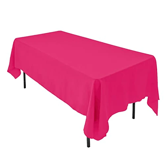 AK Trading CO. 60 x 102-Inch Rectangular IFR Polyester Tablecloth - Fuchsia by AK TRADING CO. - Used - Very Good condition