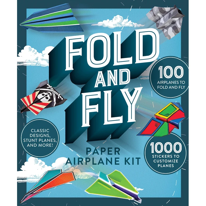 Fold and Fly Paper Airplane Kit by Publications International, Ltd. - Used - Acceptable condition