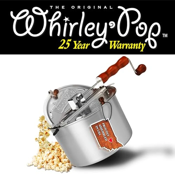 Wabash Valley Farms 25008 Whirley-Pop Stovetop Popcorn Popper, Silver by WABASH VALLEY FARMS - Image 7