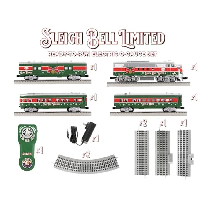Lionel Sleigh Bell Limited Passenger LionChief 5.0 Electric O Gauge Train Set with Bluetooth & Remote by Lionel - Image 4