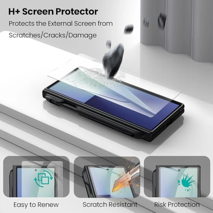 Nillkin for Samsung Galaxy Z Fold 7 Magsafe Case with S Pen & S Pen Holder, Built-in Screen Protector, Fold 7 Case with Hinge Protection, Compatible with MagSafe, Protective Magnetic Slim Case, Black by Nillkin - Image 3