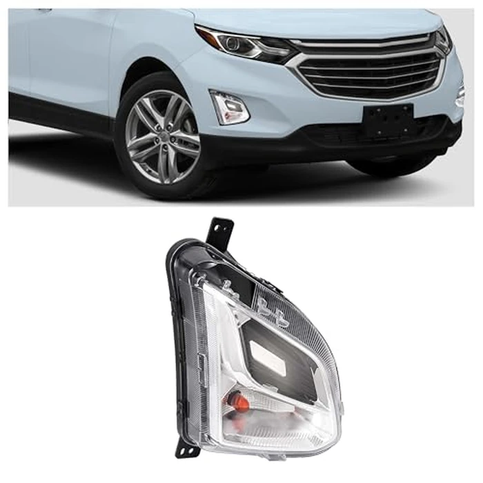 HECASA Right Turn Signal Light Compatible with 2018-2021 Chevy Chevrolet Equinox Replacement for GM2521196 84226246 Front Bumper Turn Signal W/o Fog Lamp Passenger Side W/Bulbs Clear Lens by HECASA - Used - Like New condition - US$28.75