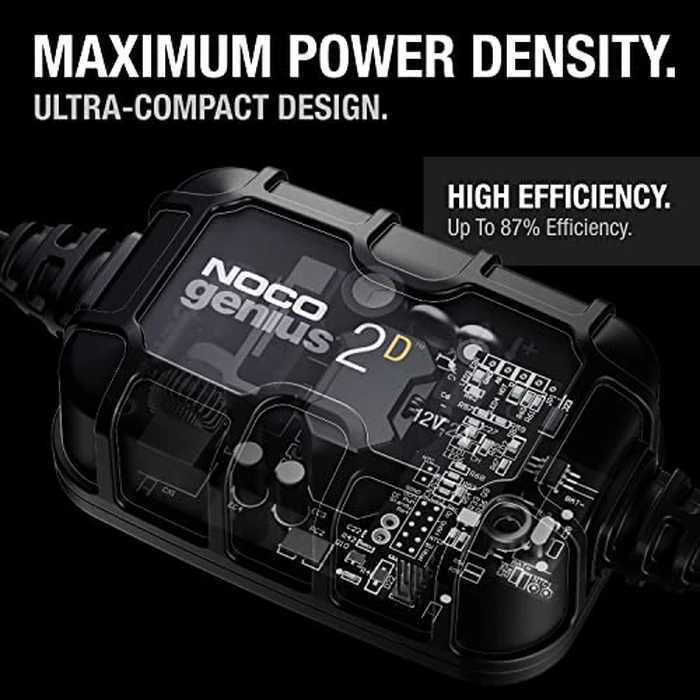 NOCO GENIUS2D: 2A 12V Smart Onboard Battery Charger - Direct-Mount Automatic Maintainer, Trickle Charger & Desulfator with Overcharge Protection & Temperature Compensation - for Lead-Acid Batteries by NOCO - Image 3