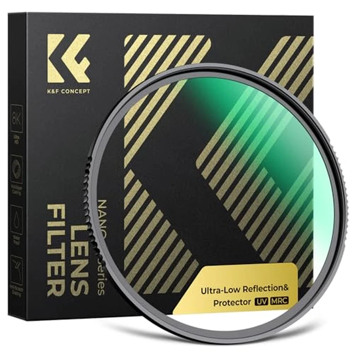 K&F CONCEPT 72mm Shockproof & Ultra Low Reflectivity MCUV Lens Protection Filter, 28 Multi-Coated Waterproof Scratch Resistant HD UV Camera Lens Filter (Nano-X Series) by K&F CONCEPT - Used - Very Good condition - US$63.94