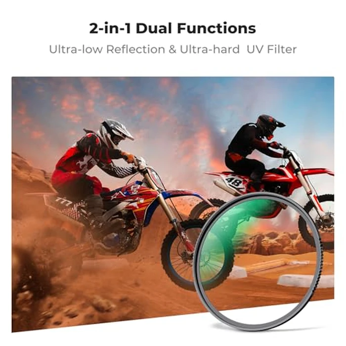 K&F CONCEPT 72mm Shockproof & Ultra Low Reflectivity MCUV Lens Protection Filter, 28 Multi-Coated Waterproof Scratch Resistant HD UV Camera Lens Filter (Nano-X Series) by K&F CONCEPT - Image 2