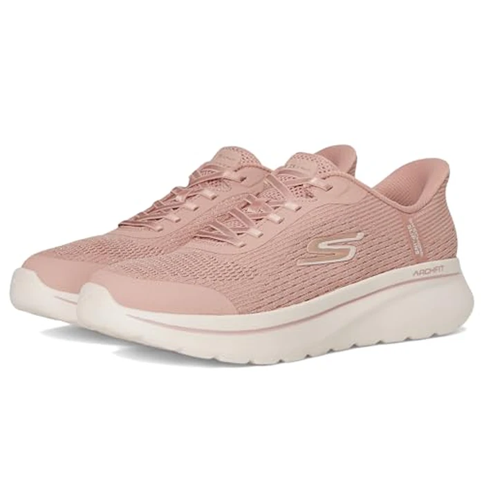 Skechers Women's Go Walk Arch Fit N-Joy Ria Hands Free Slip-Ins Sneaker, Mauve, 8 by Skechers - Used - Like New condition - US$65.42