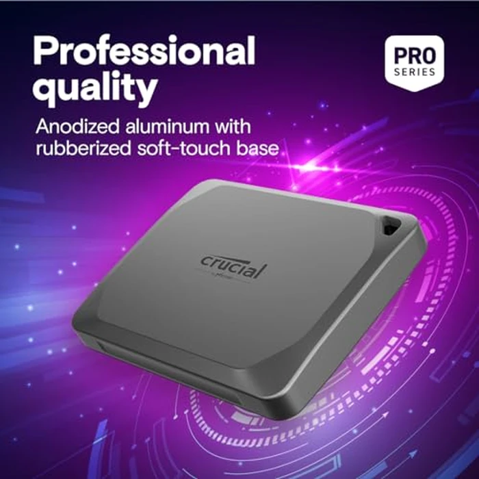 Crucial X9 Pro 4TB Portable SSD, Up to 1050MB/s Read & Write, 3.2 USB-C, External Solid State Drive, Durable Storage for PC and Mac, for Professional Creators, Silver - CT4000X9PROSSD902 by Crucial - Image 6